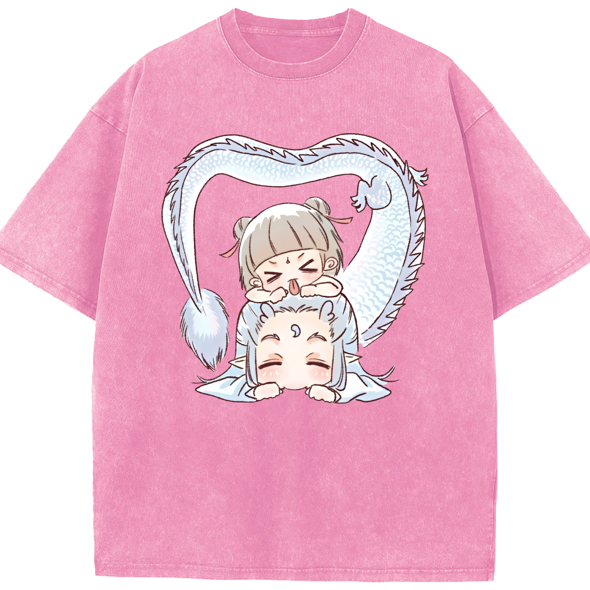 （画像用） Ne Zha 2 ナタ 魔童の大暴れ 綿100% ヴィンテージ風 半袖Tシャツ（フロントプリント）